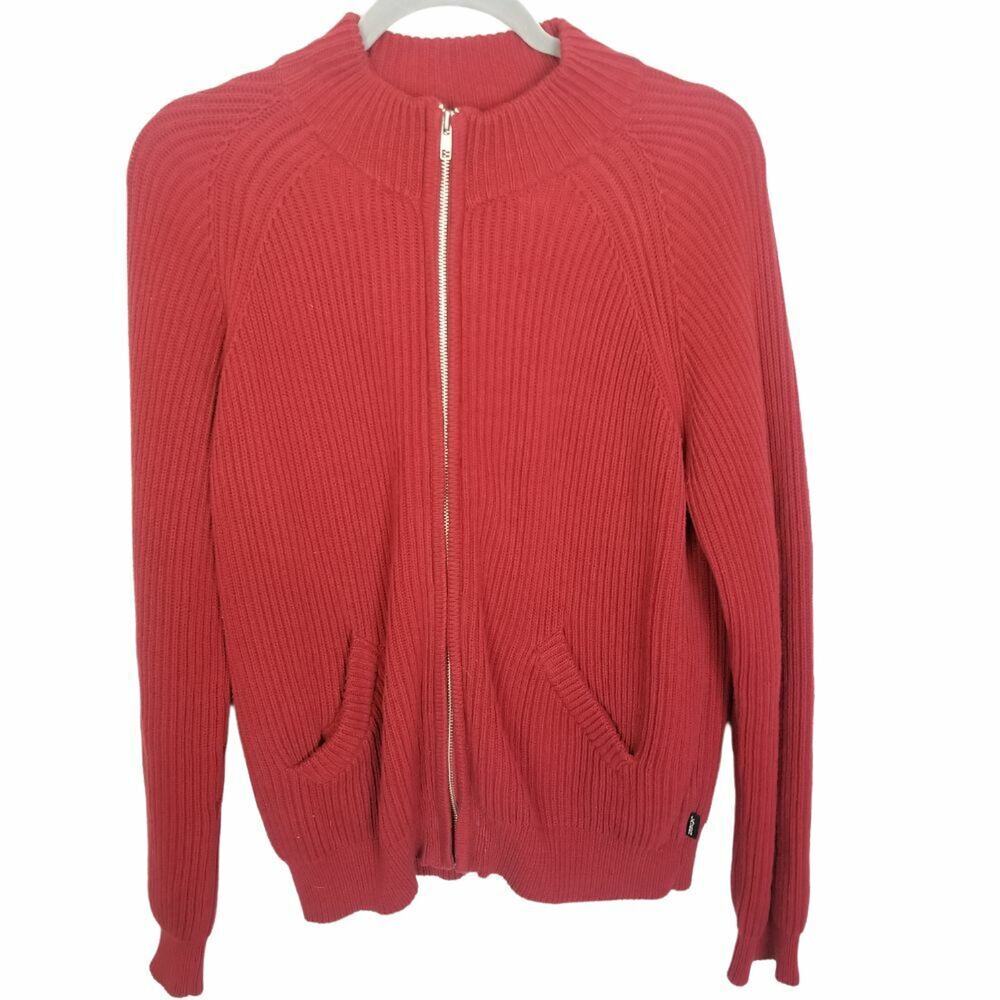 Lauren Ralph Lauren Womens Full Zip Heavyknit Cardigan Sweater M Classic Holiday